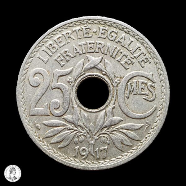 Francia 1917 25 Céntimos