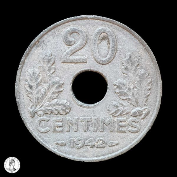 Francia 1942 20 Céntimos