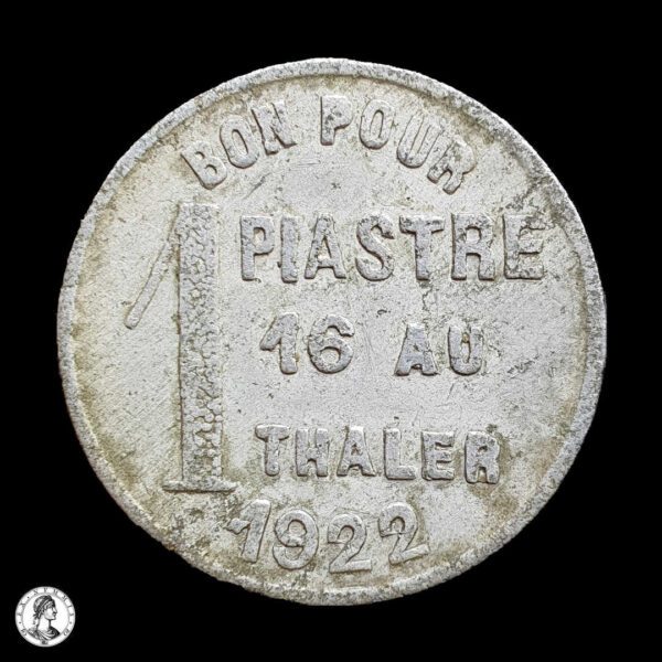 Etiopía Unión De Comerciantes E Industriales De Dire-Daoua 1922 1 Piastra