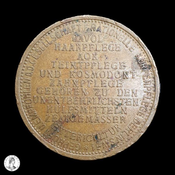 Alemania Medalla Publicitaria Javol - Aok – Principios Siglo XX (?)
