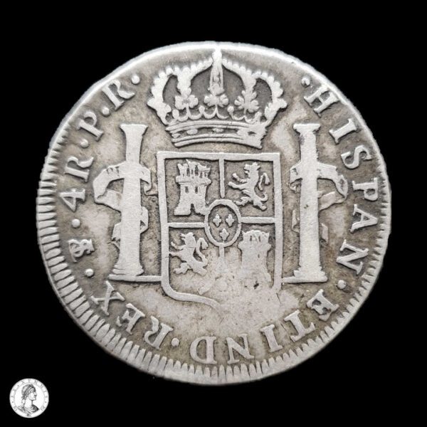 010567r Virreinato Del Rio De La Plata Carlos III (1760-1788) 1779 4 Reales