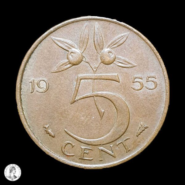 003690r Países Bajos 1955 5 Centavos