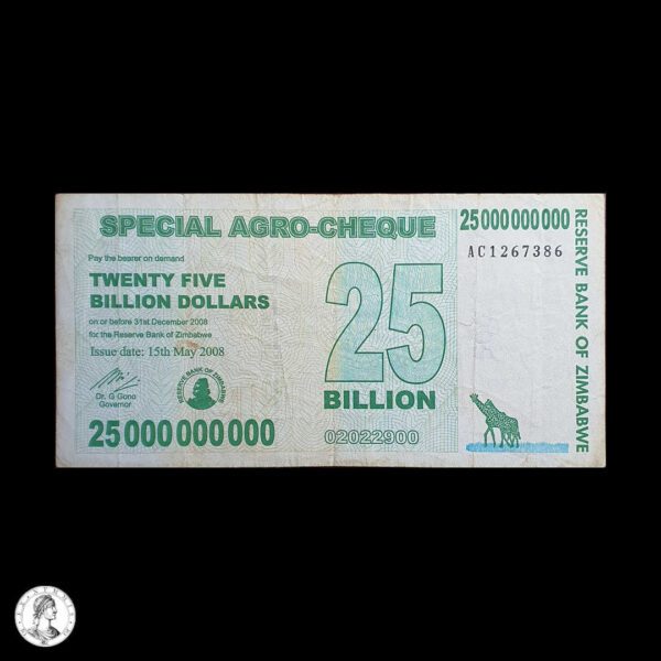 Zimbabue 2008 25.000.000.000 Dólares