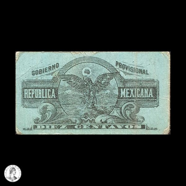 007237r México 1914 10 Centavos