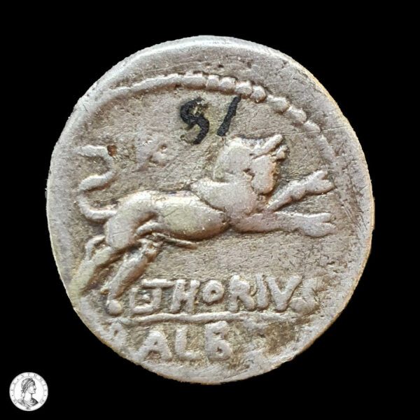 República Romana L. Thorius Balbus (105 A.C.) Denario