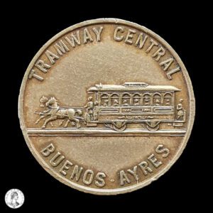 República Argentina Ficha De Tranvía A Caballo 1870-1889