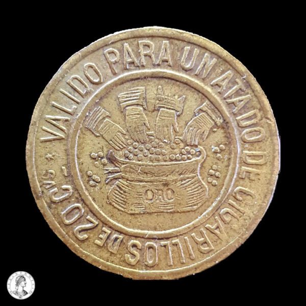 011520a República Argentina Medalla Publicitaria Cigarrillos Oro