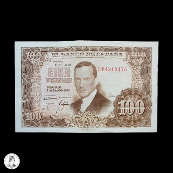 011543a España 1953 100 Pesetas