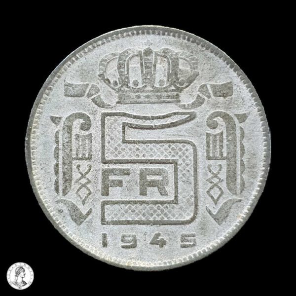 006190r Bélgica 1945 5 Francos