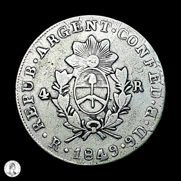 República Argentina Confederada 1849 4 Reales