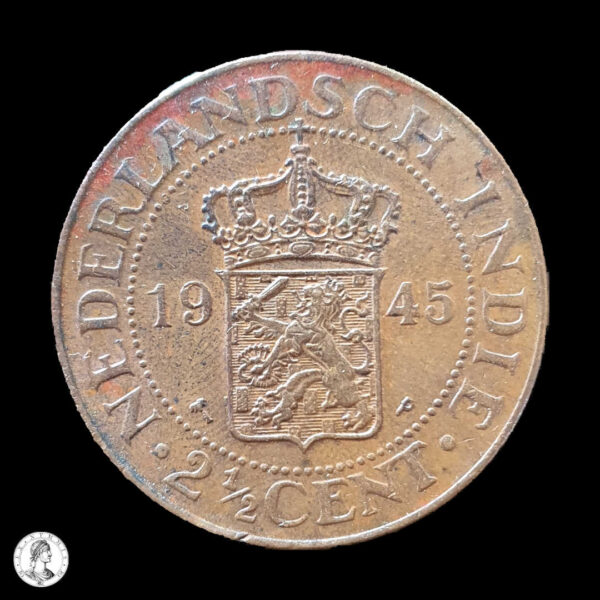 011588r Indias Orientales Neerlandesas 1945 2 1/2 Centavos