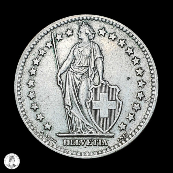 000288a Suiza 1945 B 2 Francos