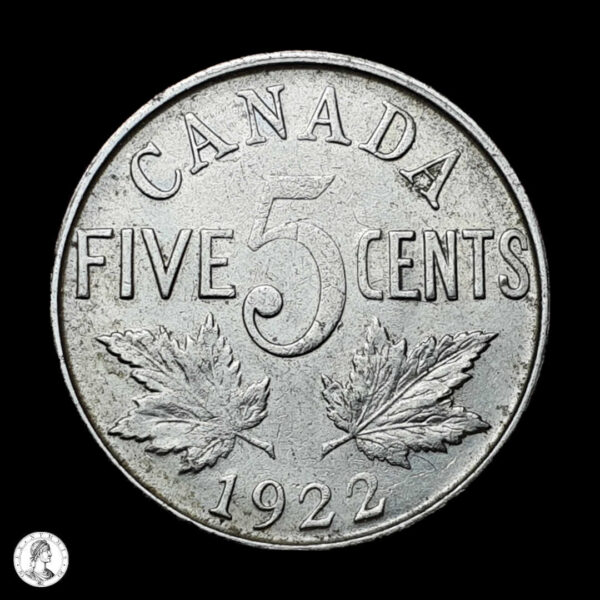 Canadá 1922 5 Centavos