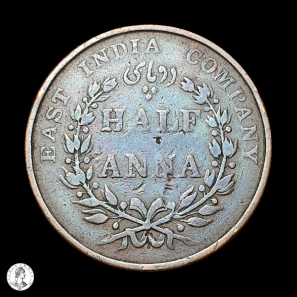 010995r India (Británica) 1835 1/2 Anna