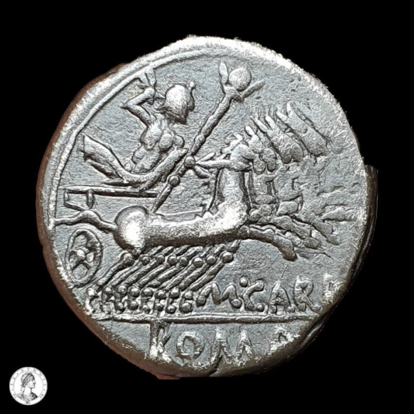 República Romana M. Papirius Carbo (122 A.C.) Denario