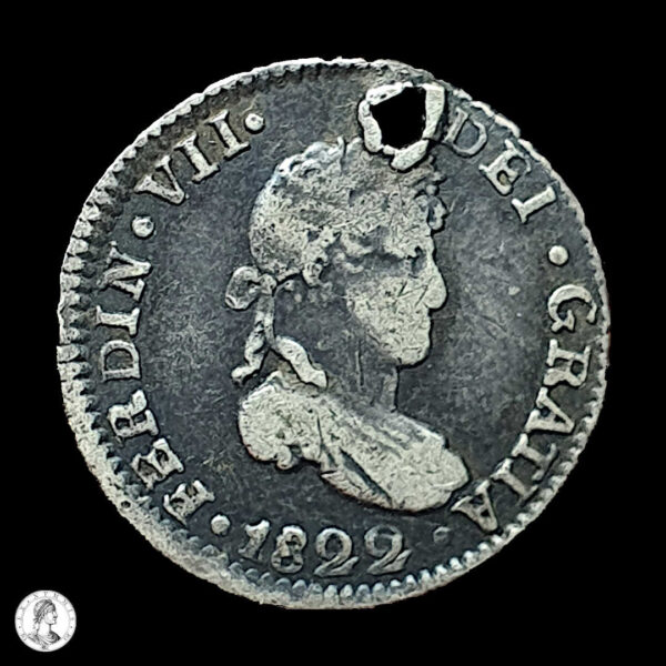 Virreinato Del Río De La Plata Fernando VII (1808-1825) 1822 1/2 real