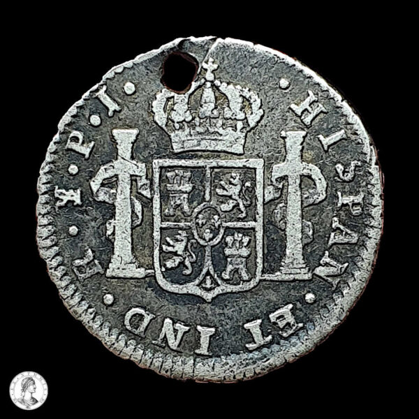 Virreinato Del Río De La Plata Fernando VII (1808-1825) 1822 1/2 real