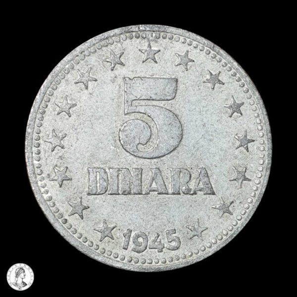 011949r Yugoslavia 1945 5 Dinares