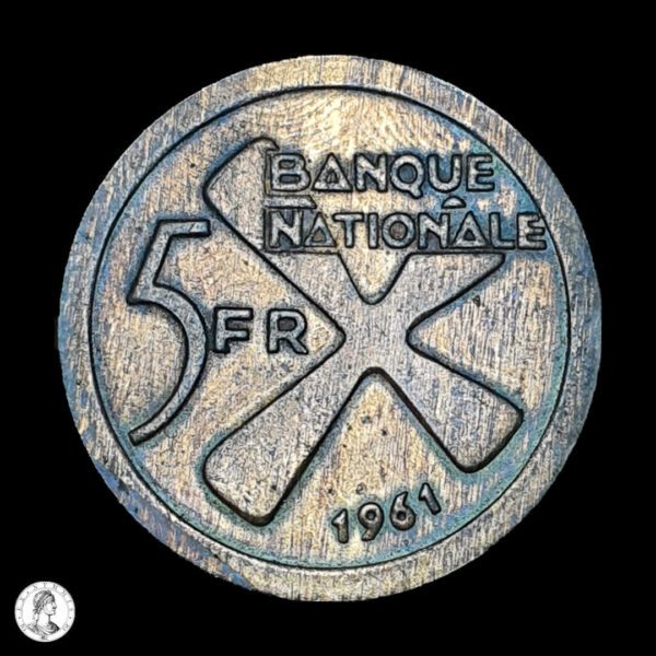 011956r Katanga 1961 5 Francos