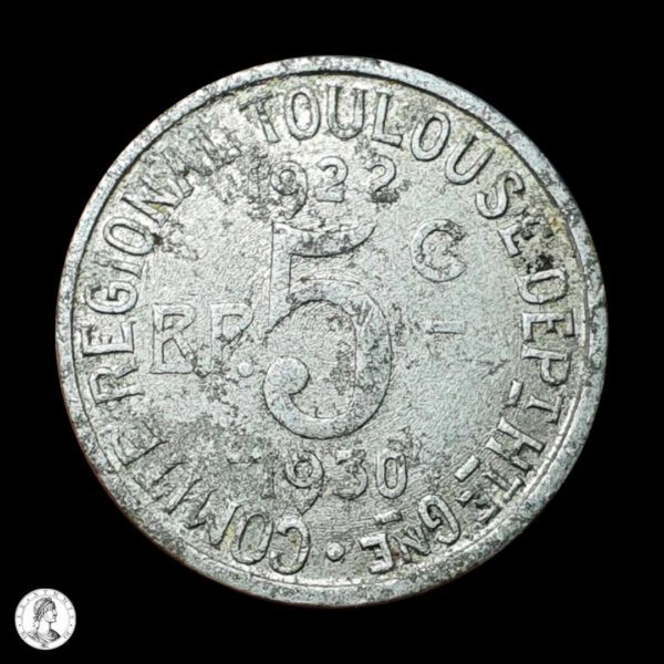 011891r Francia (Toulouse) 1922 5 Céntimos