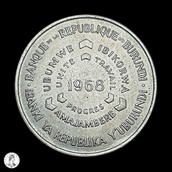 012110a Burundi 1968 10 Francos