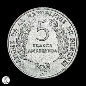 Burundi 1968 5 Francos