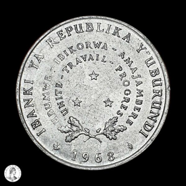 012113r Burundi 1968 5 Francos
