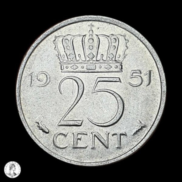 011383r Países Bajos 1951 25 Centavos