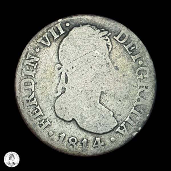 012073a España Fernando VII (1808-1833) 1814 GJ 2 Reales