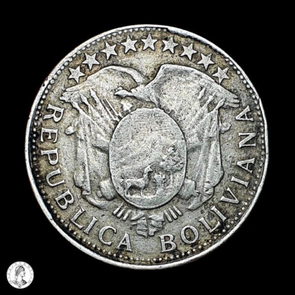 012296a Bolivia 1905 AB 50 Centavos