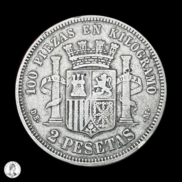 España 1870 (74) 2 Pesetas