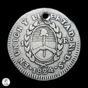 Provincias Unidas Del Río De La Plata La Rioja 1824 DS 1 Real