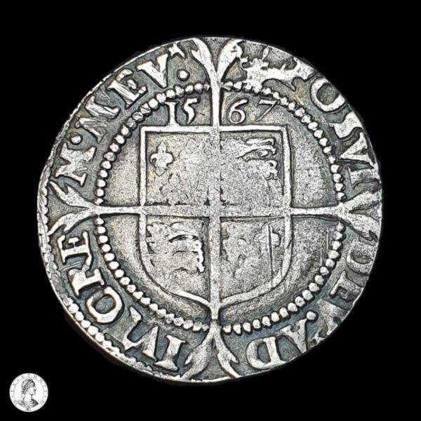 012208r Inglaterra Isabel I (1558-1603) 1567 6 Peniques