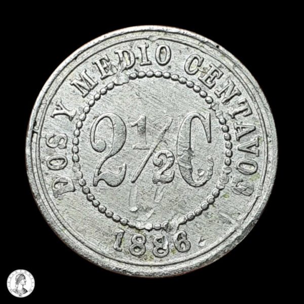 012381r Colombia 1886 2½ Centavos