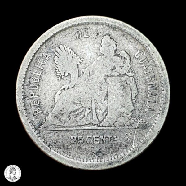 012382a Guatemala 1881 25 Centavos
