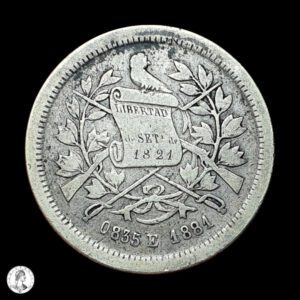 Guatemala 1881 25 Centavos