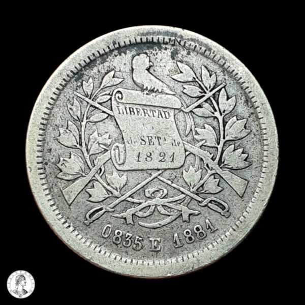 012382r Guatemala 1881 25 Centavos