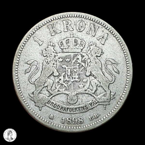 012383r Reinos Unidos De Suecia Y Noruega 1898 1 Corona