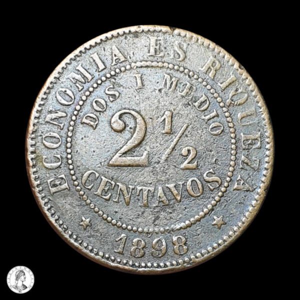 012384r Chile 1898 2½ Centavos