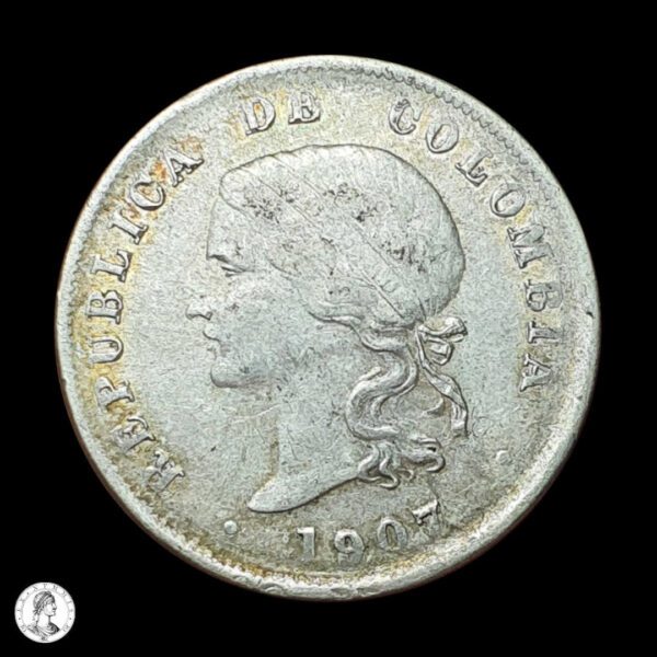 012391a Colombia 1907 50 Centavos