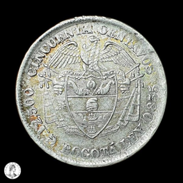 012391r Colombia 1907 50 Centavos