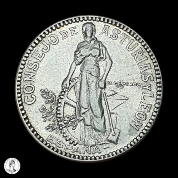 012394a España Consejo De Asturias Y León 1937 2 Pesetas
