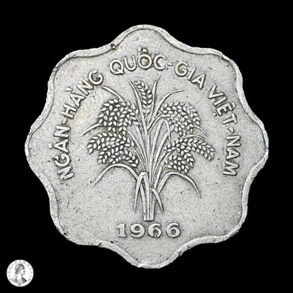Vietnam Del Sur 1966 5 Đồng