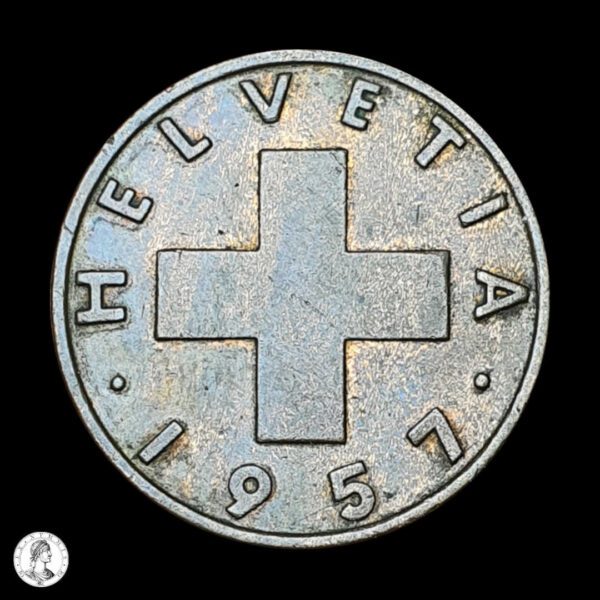 002013a Suiza 1957 2 Céntimos