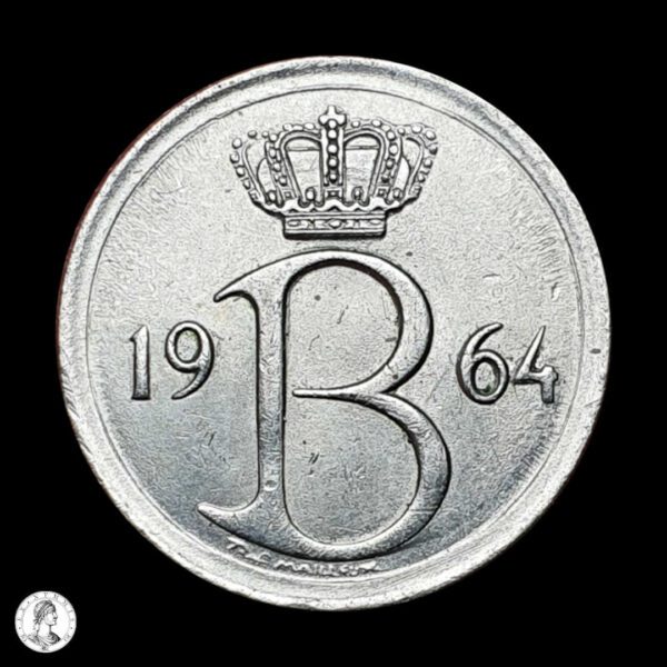 002017a Bélgica 1964 25 Céntimos