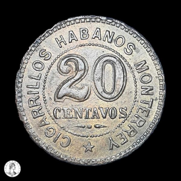 012472r República Argentina 1910 20 Centavos