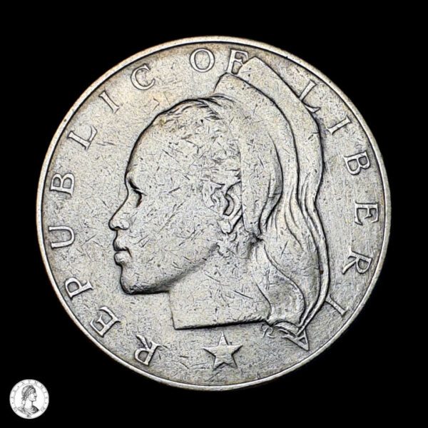 012477a Liberia 1975 1 Dólar