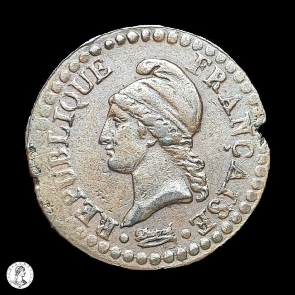 012512a Francia L'An6 (1797) A - 1 Céntimo