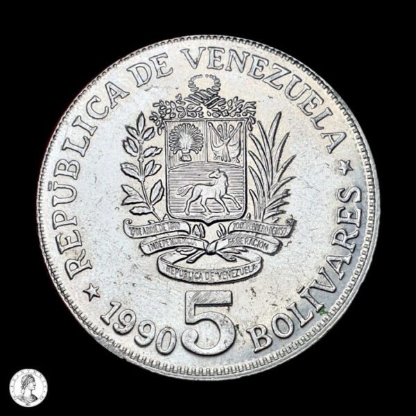 004164a Venezuela 1990 5 Bolívares