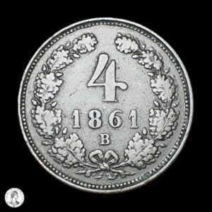 Austria Francisco José I (1848-1916) 1861 B 4 Kreuzer